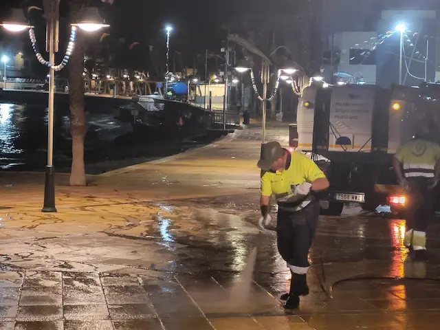 Barrido manual y limpieza de eventos